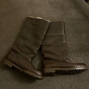 Eddie bower chocolate brown shearling boots